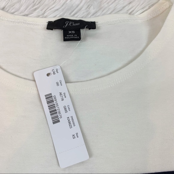 J Crew long sleeve striped boat neck tunic top multicolor cotton - Picture 7 of 7